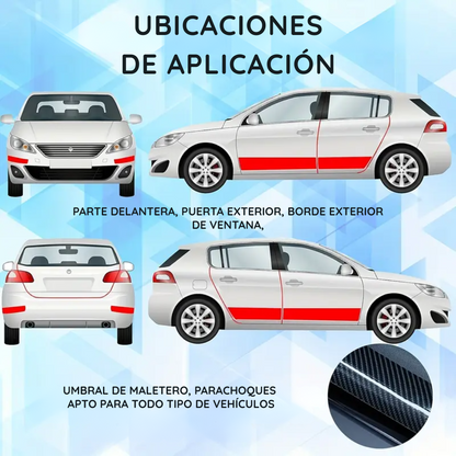 Pegatina Protector Fibra De Carbono 5d para Autos -Rollo 5 metros - CarbonShield 5D