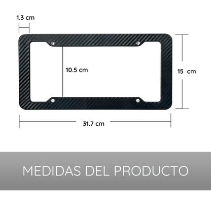 2 Marcos de Fibra de Carbono para Matricula de Auto - Carbon Shield