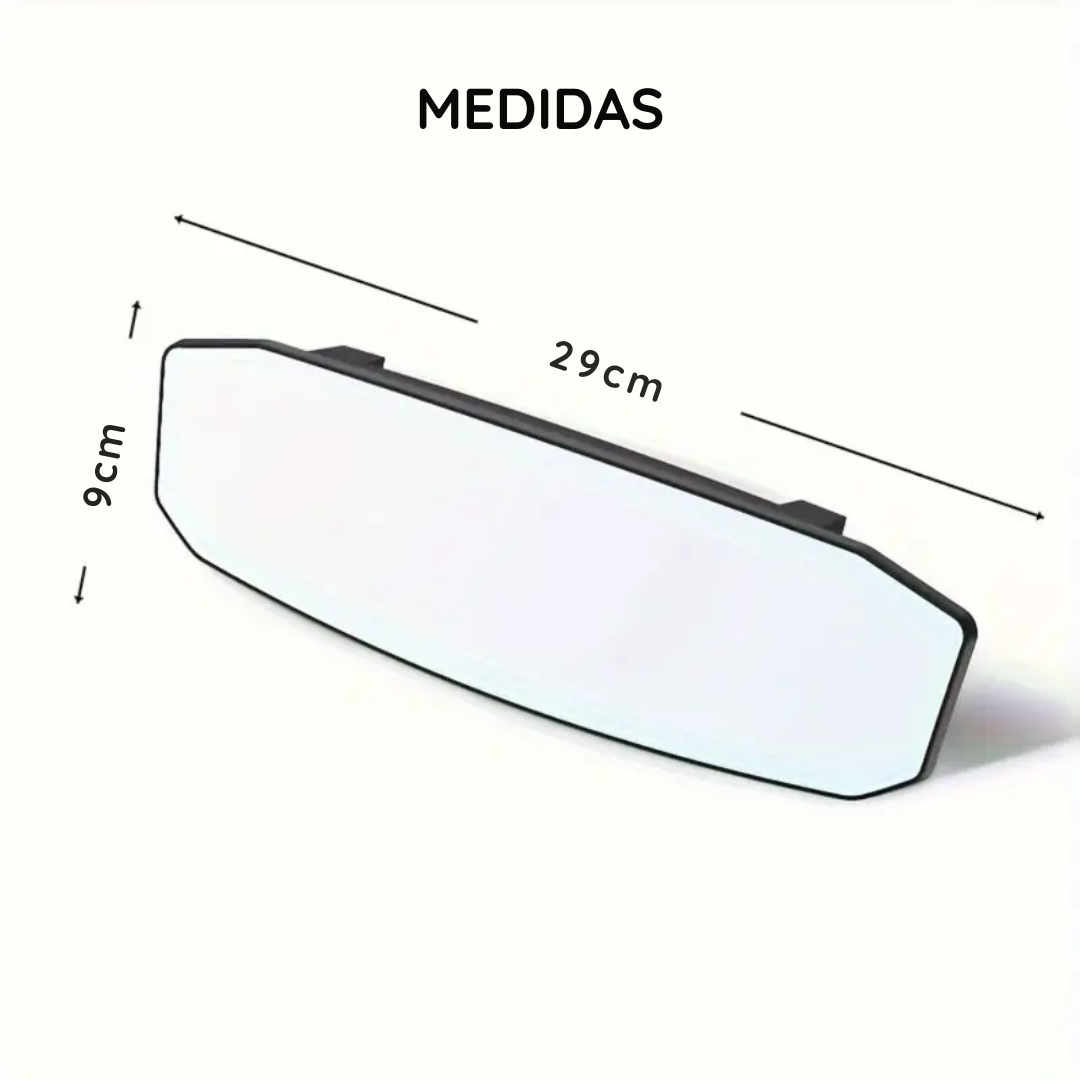 Espejo Retrovisor Grande Panorámico Antirreflejo Para Autos - VisionPro