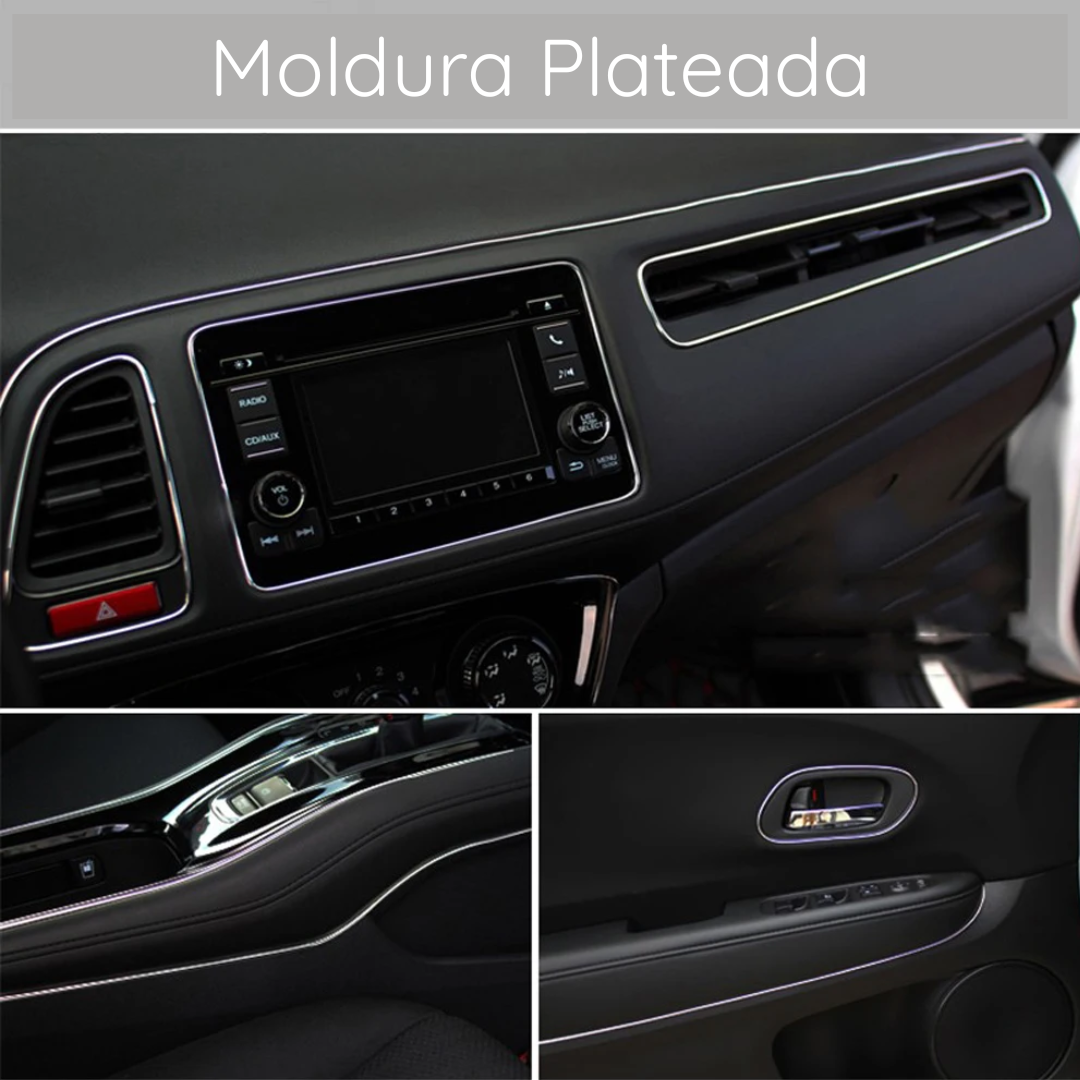 Tira Moldura Decorativa para Interior de Autos + Espátula - GlowLine