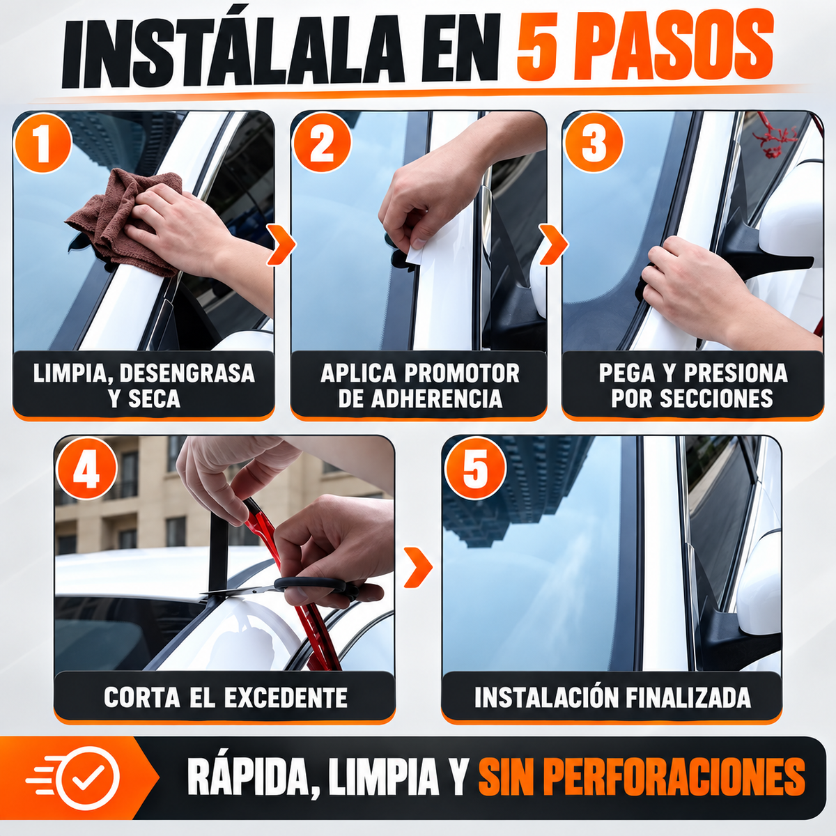 Tira De Sellado De Bordes Para Autos Aislante De Ruido - CarShield