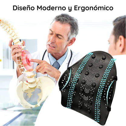 Cojin Respaldar Ergonómico Lumbar de Policarbonato - ErgoRelax Pro