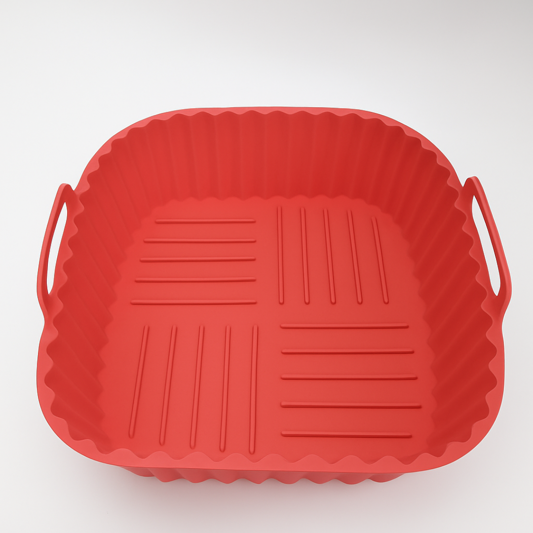 Pack 3 Bandejas Cuadradas de Silicona para Freidora de Aire - AirTray Pro