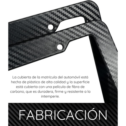 2 Marcos de Fibra de Carbono para Matricula de Auto - Carbon Shield