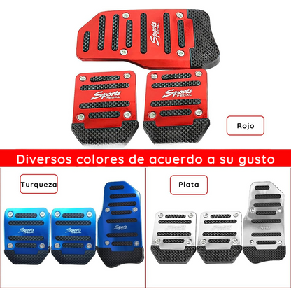 Juego de 3 Pedales de aluminio anti-deslizantes PREMIUM