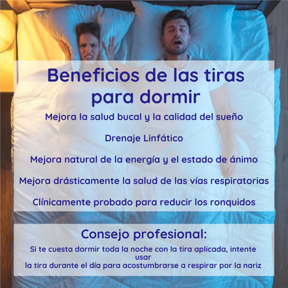 CINTA PARCHE BUCAL PARA DORMIR ANTIRONQUIDOS