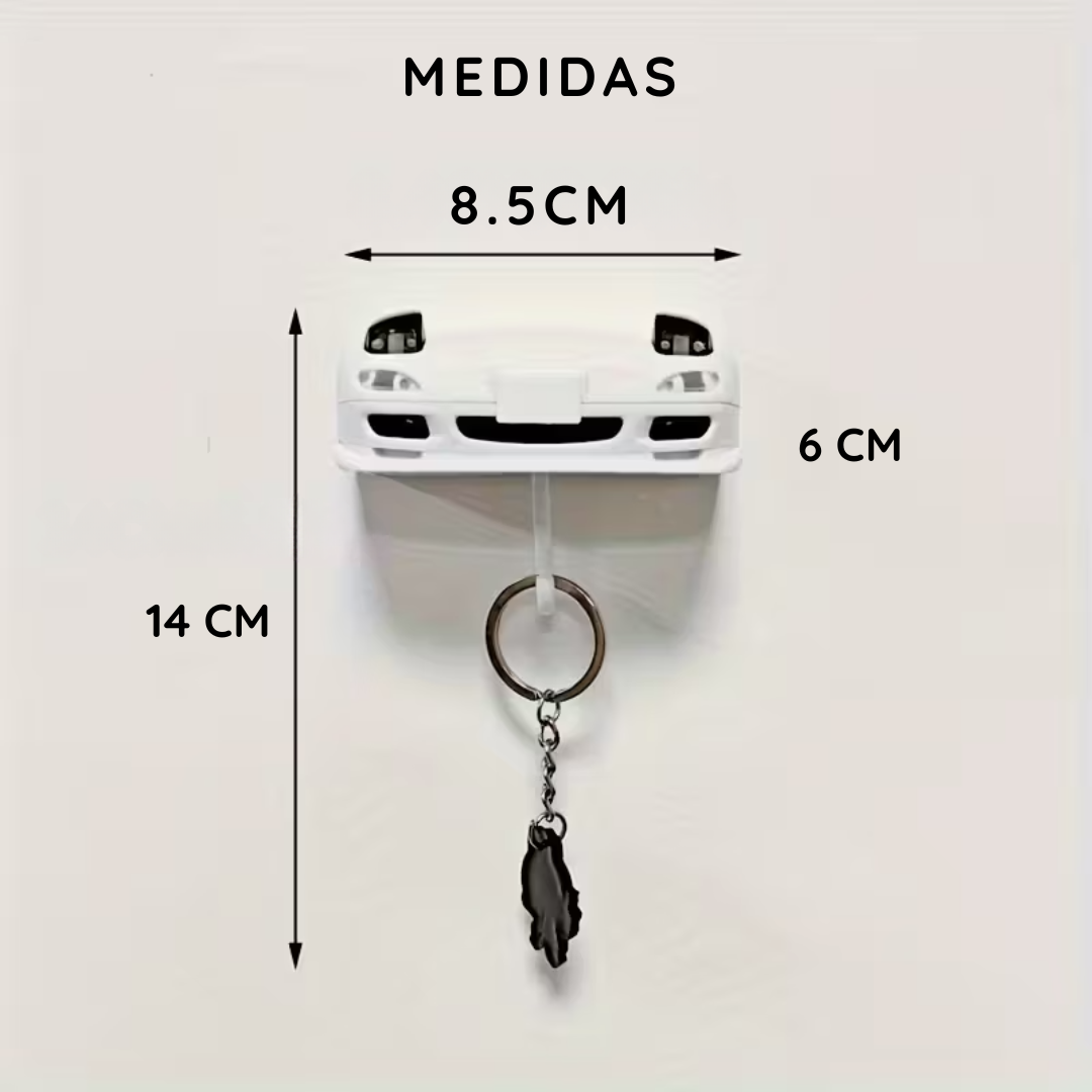 Organizador Porta Llaves Pared Forma De Autos Con Luces - KeyBumper