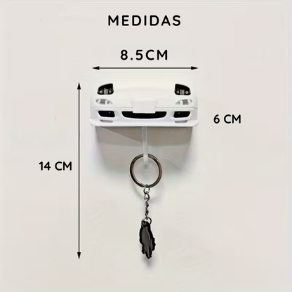 Organizador Porta Llaves Pared Forma De Autos Con Luces - KeyBumper