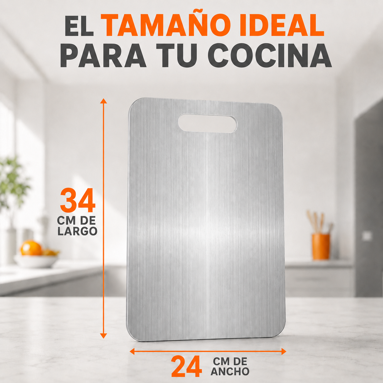 TABLA DE ACERO INOXIDABLE PARA COCINA - CHEF STEEL