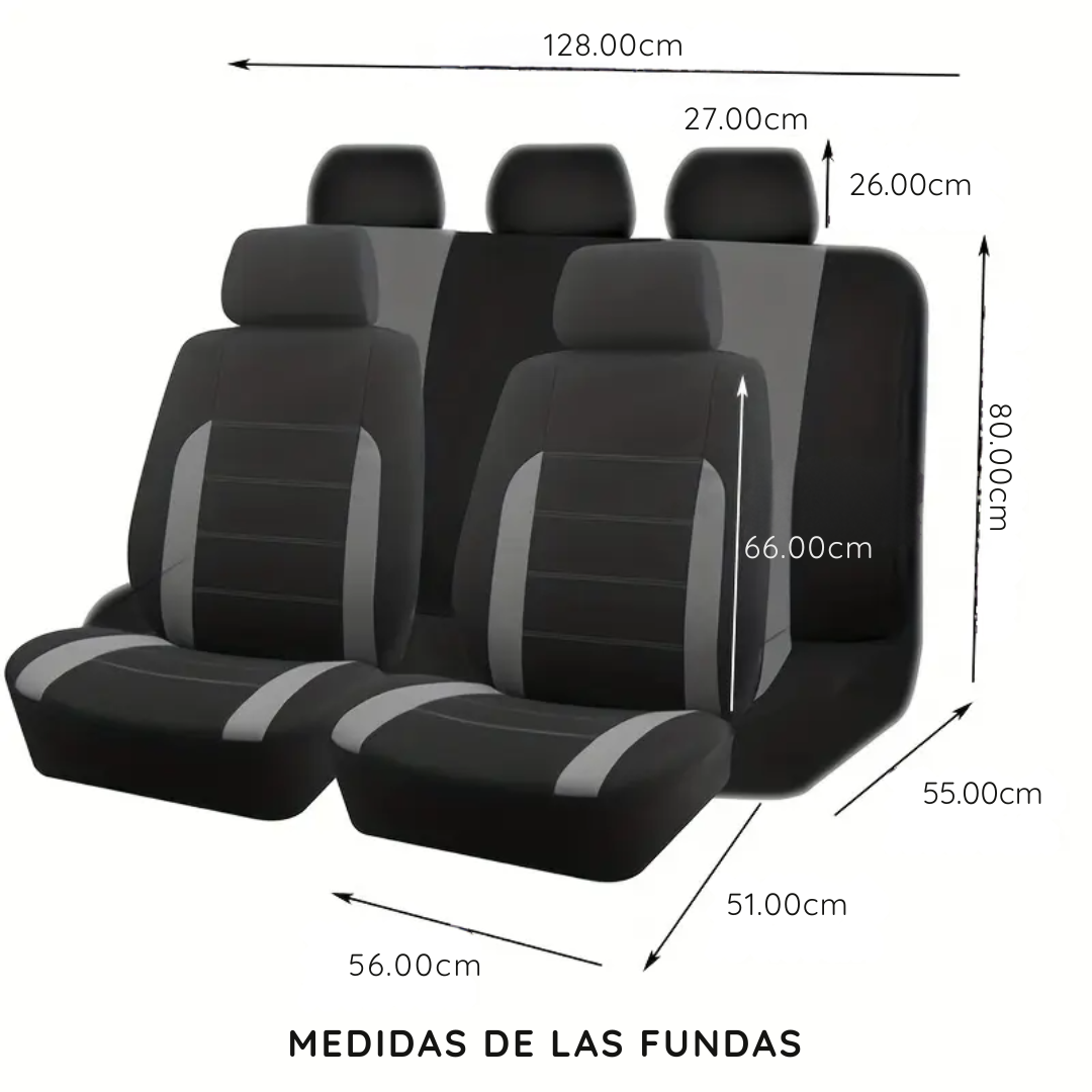 Set Funda Universal Cubre Asiento para Auto de 9 Piezas - RoyalRide