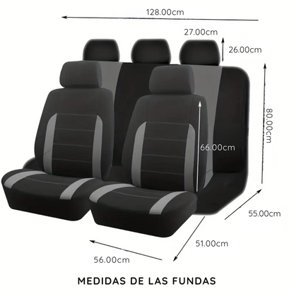 Set Funda Universal Cubre Asiento para Auto de 9 Piezas - RoyalRide