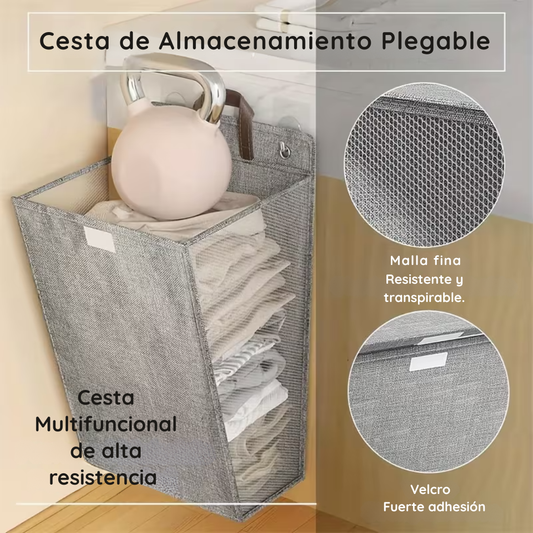 CESTO DE ROPA PLEGABLE PARA PARED - FLEXIWASH