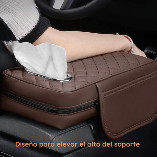 Reposabrazos para autos 2 bolsillos + paños tisúes - PREMIUM