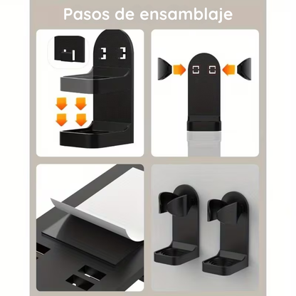 Soporte Adhesivo De Pared Para Afeitador Y Cepillo Eléctrico- Pack de 2 und