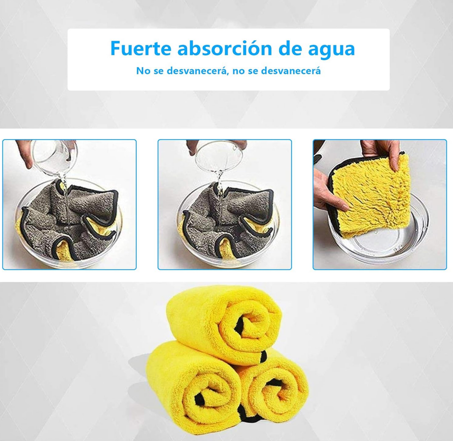 Paño Microfibra Para Limpieza De Autos 30x30 cm