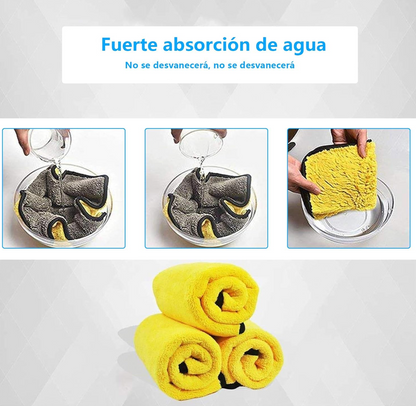 Paño Microfibra Para Limpieza De Autos 30x30 cm
