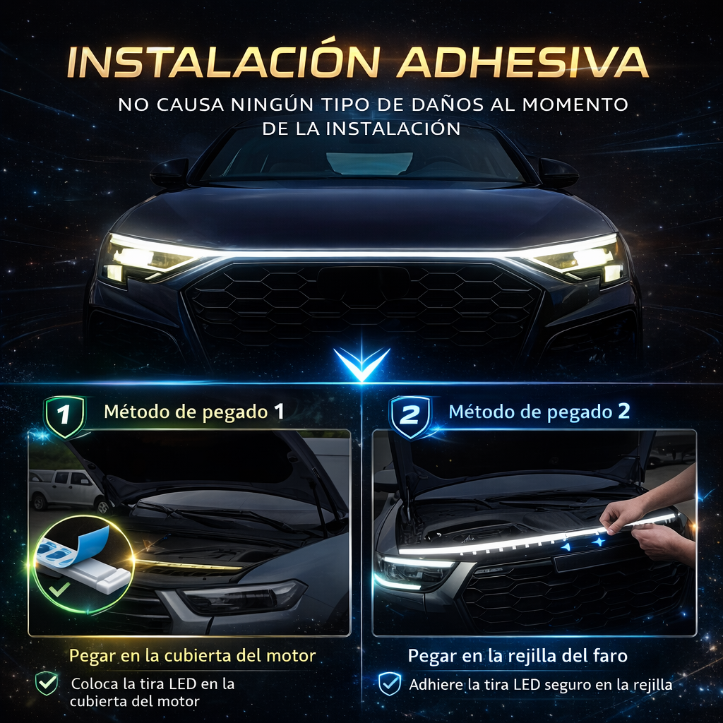 TIRA DE LUZ LED DE 120 CM PARA CAPOT DE AUTO - SPEEDLINE LED