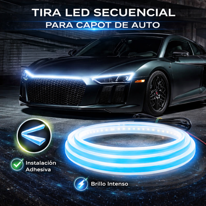 TIRA DE LUZ LED DE 120 CM PARA CAPOT DE AUTO - SPEEDLINE LED