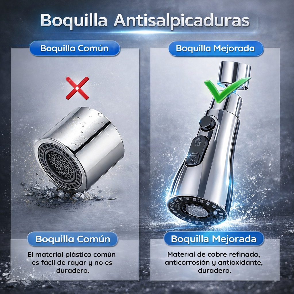 Adaptador Extensor Giratorio Para Grifo - HydroFlex PRO