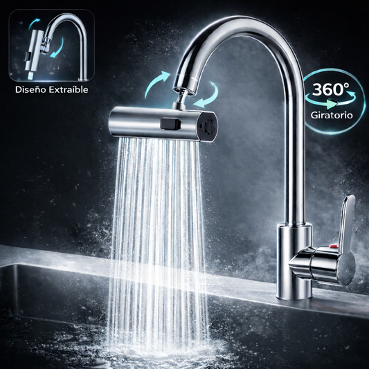 Adaptador de Grifo 360° Multifuncional 4 Salidas - PREMIUM