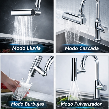 Adaptador de Grifo 360° Multifuncional 4 Salidas - PREMIUM