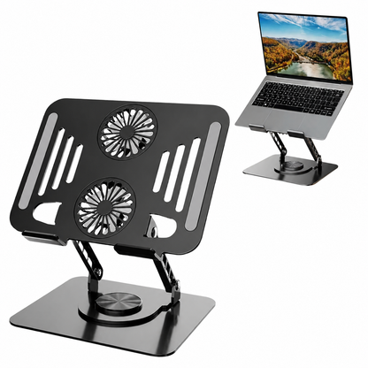 Soporte Aluminio Cooler para Laptop de 360° - Vortex 360°