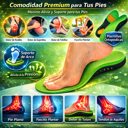 Plantilla ortopédicas para fascitis plantar pie plano - PREMIUM