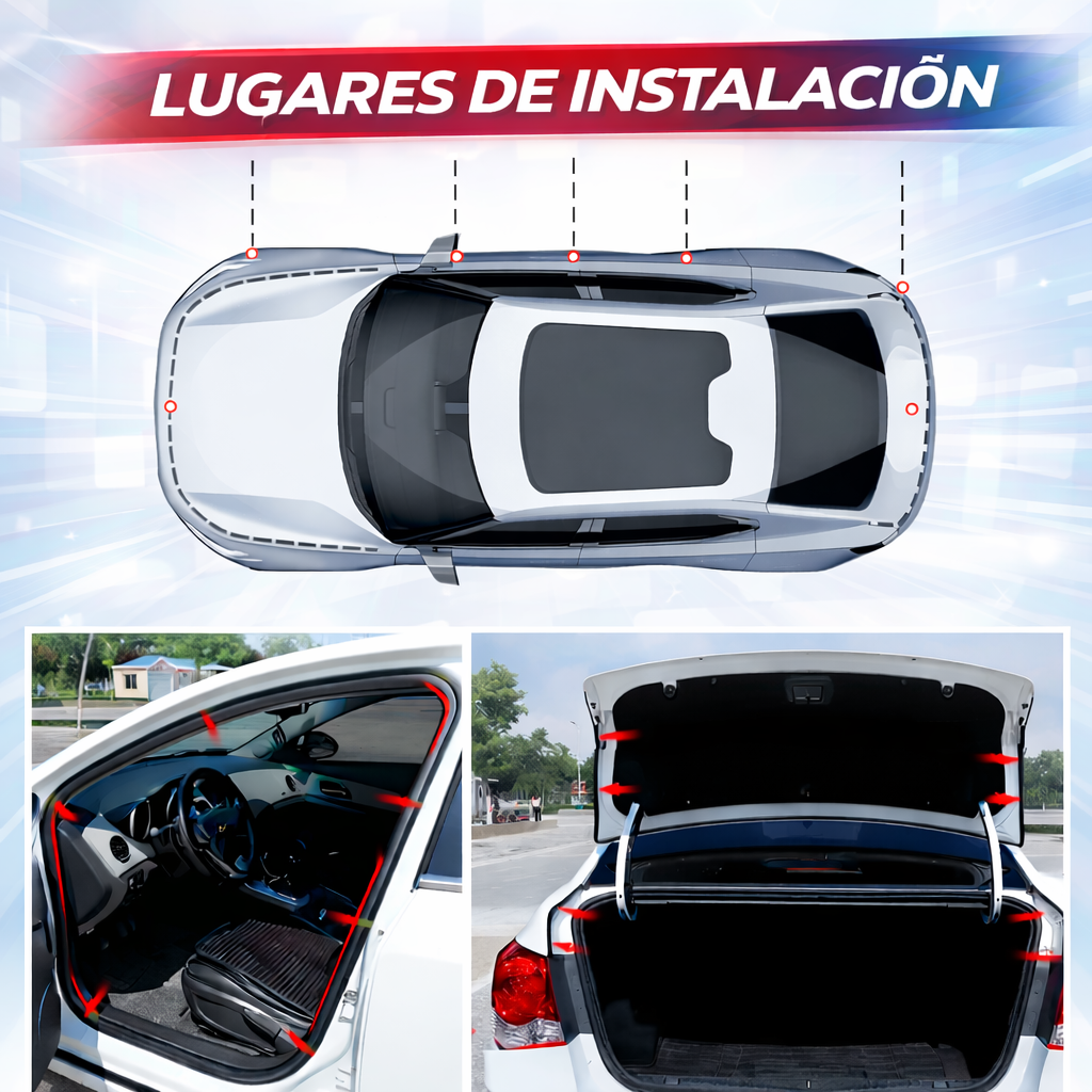 Tira De Sellado De Goma Insonorizada 5 metros - PREMIUM