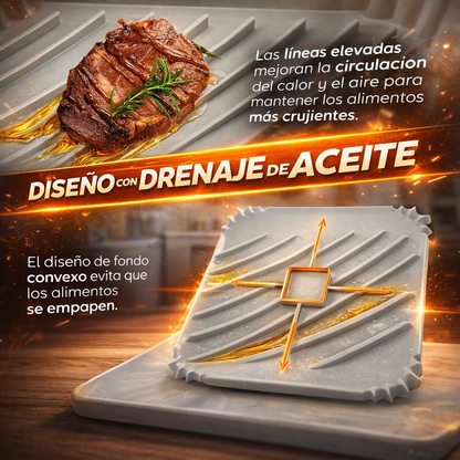 Pack 3 Bandejas Cuadradas de Silicona para Freidora de Aire - AirTray Pro