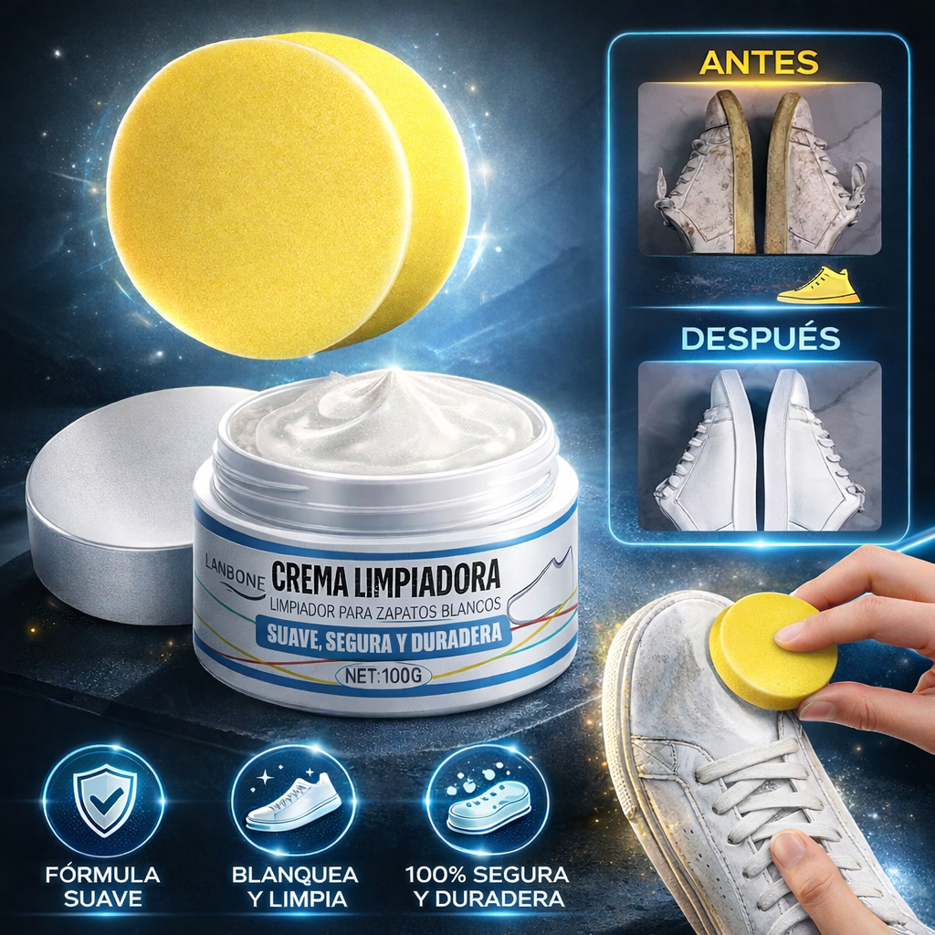 Crema limpiador para zapatillas muebles zapatos - PRO