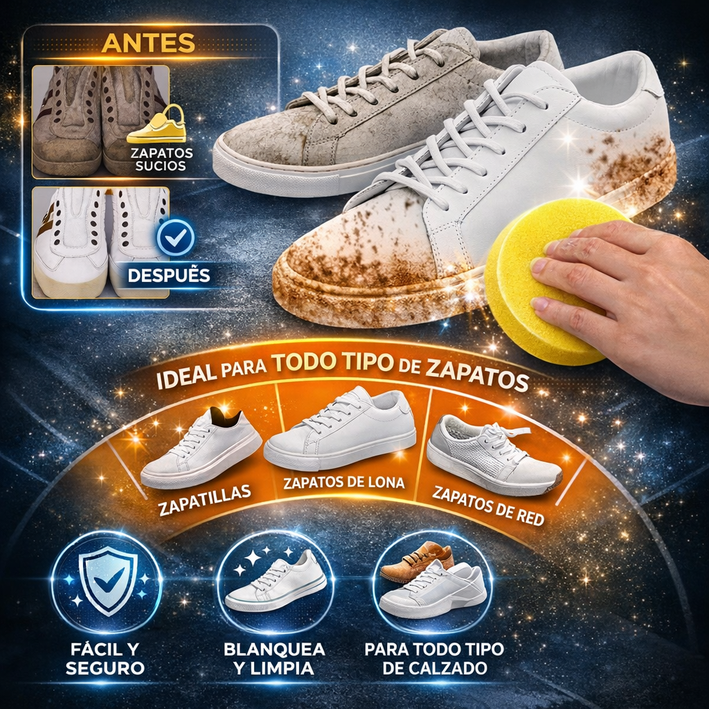 Crema limpiador para zapatillas muebles zapatos - PRO