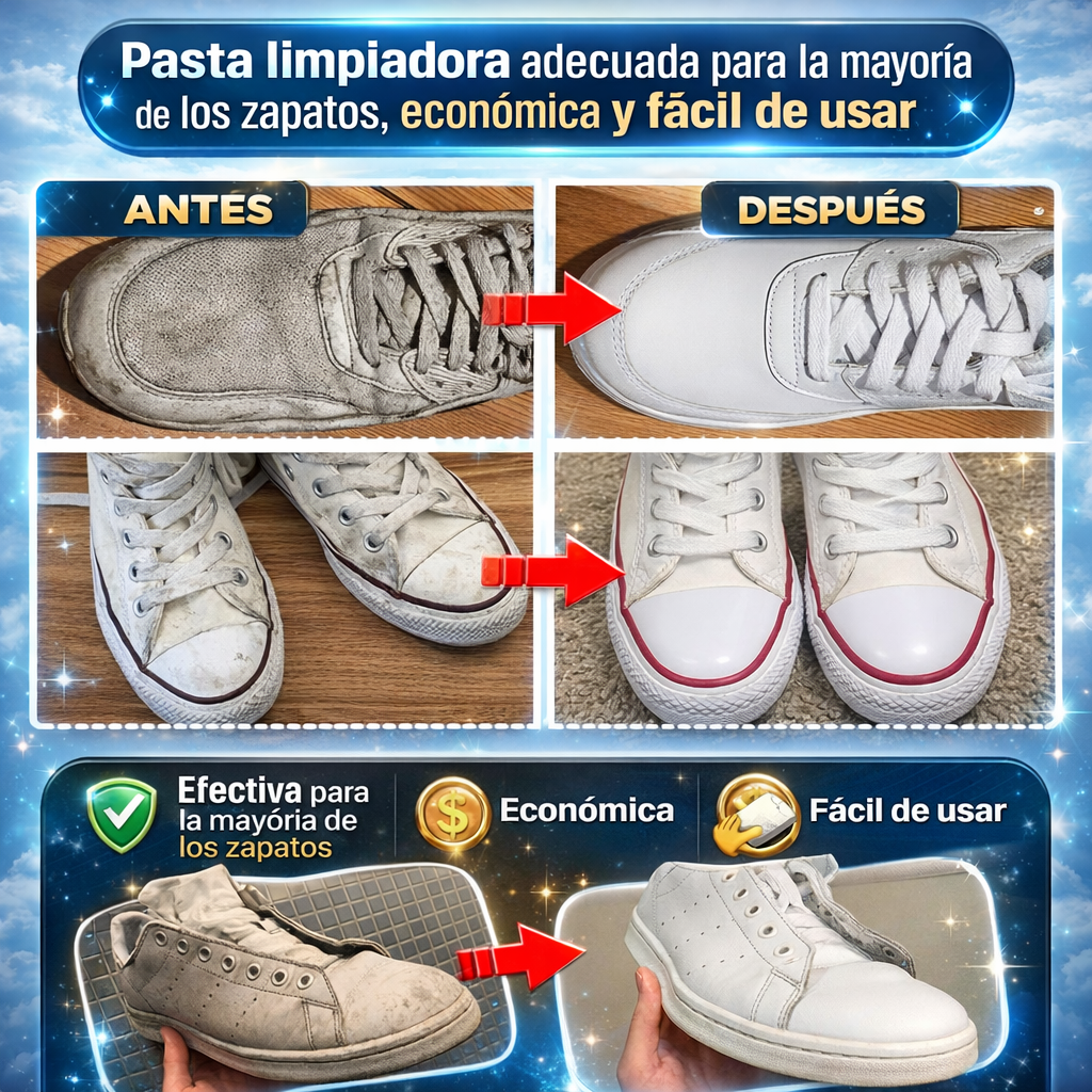 Crema limpiador para zapatillas muebles zapatos - PRO