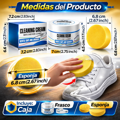 Crema limpiador para zapatillas muebles zapatos - PRO