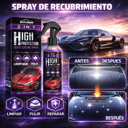 Recubrimiento cerámico en Spray 100 ml para autos 3 en 1 - PREMIUM