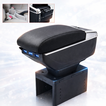 Apoya Brazos Universal para Auto con 7 Puertos Usb y Portavaso - RoadLink Station