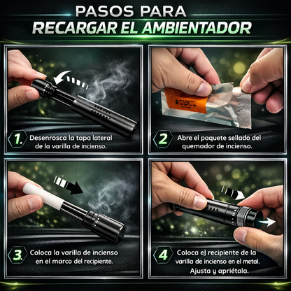 Ambientador y Aromatizador Difusor De Perfume Para Autos con 3 fragancias - PowerFresh Pro