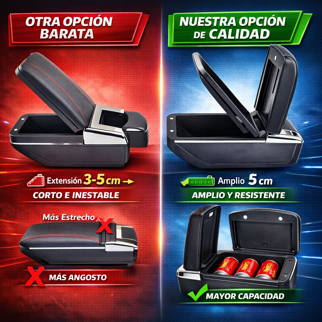 Apoya Brazos Universal para Auto con 7 Puertos Usb y Portavaso - RoadLink Station