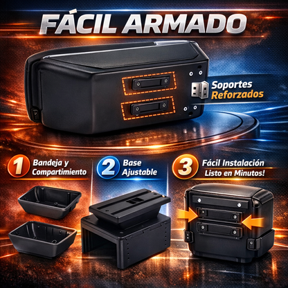 Apoya Brazos Universal para Auto con 7 Puertos Usb y Portavaso - RoadLink Station