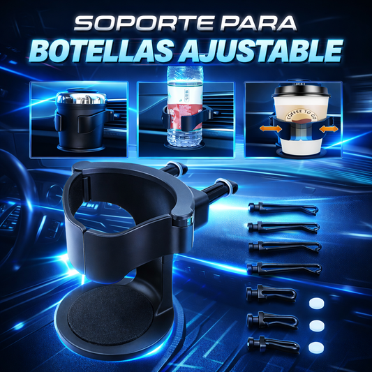 Soporte porta botellas ajustable para autos PLUS