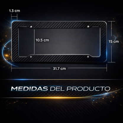 2 Marcos de Fibra de Carbono para Matricula de Auto - Carbon Shield
