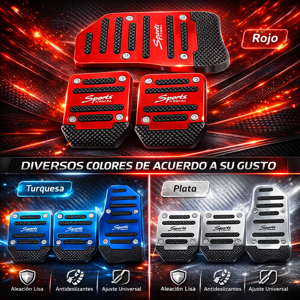 Juego de Pedales de aluminio anti-deslizantes PREMIUM