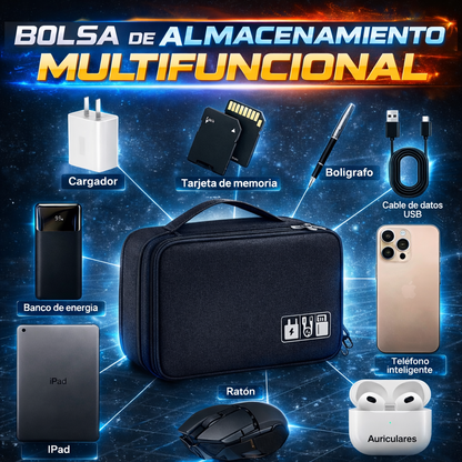 Organizador para Cables Bolsa de Almacenamiento de doble compartimiento - CASE PRO