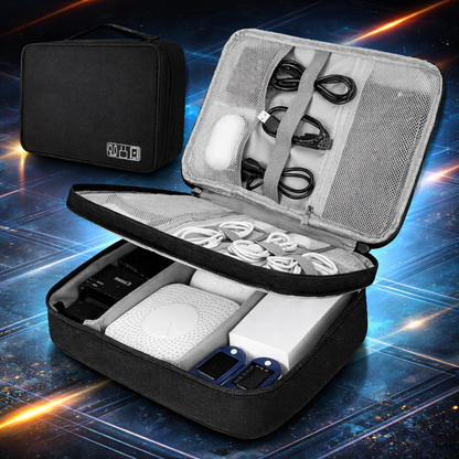 Organizador para Cables Bolsa de Almacenamiento de doble compartimiento - CASE PRO
