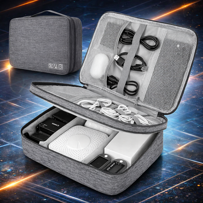 Organizador para Cables Bolsa de Almacenamiento de doble compartimiento - CASE PRO