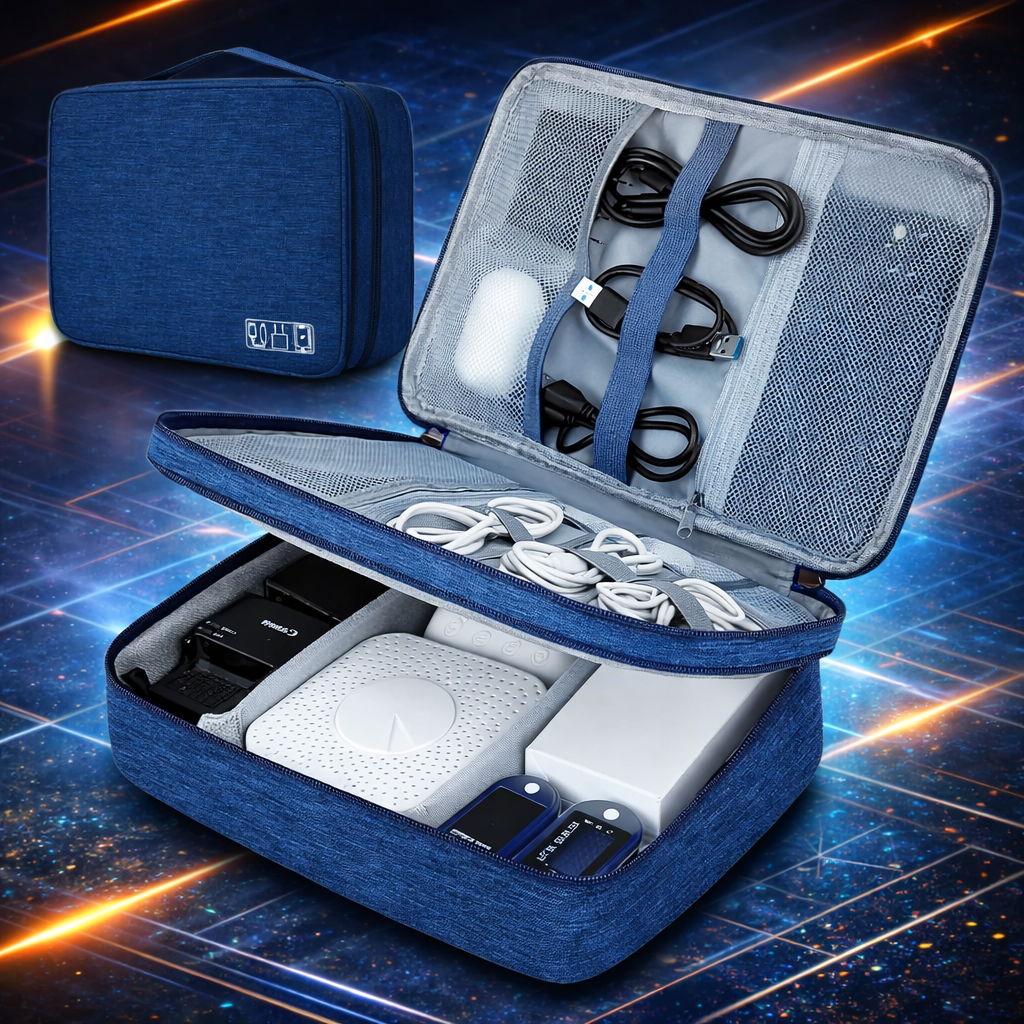 Organizador para Cables Bolsa de Almacenamiento de doble compartimiento - CASE PRO