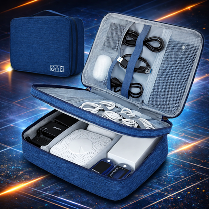 Organizador para Cables Bolsa de Almacenamiento de doble compartimiento - CASE PRO