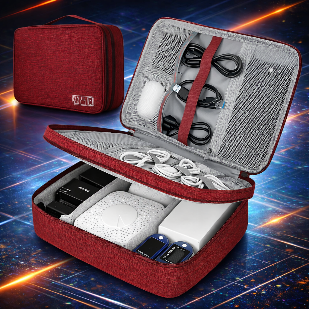 Organizador para Cables Bolsa de Almacenamiento de doble compartimiento - CASE PRO