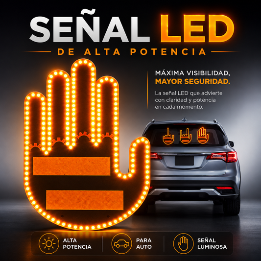 SEÑAL DE MANO LED PARA AUTOS -  LUMI HAND