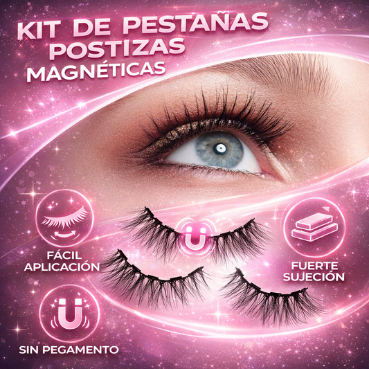 Kit De Pestañas Postizas Magnéticas con Delineador De Ojos - EyeMagix PRO