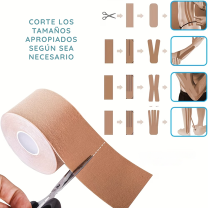 CINTA KINESIOLOGICA PARA DOLORES MUSCULARES - FIT TAPE